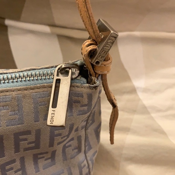 RARE Vintage Baby Blue Fendi Zucca Mini Bag! - Picture 4 of 10